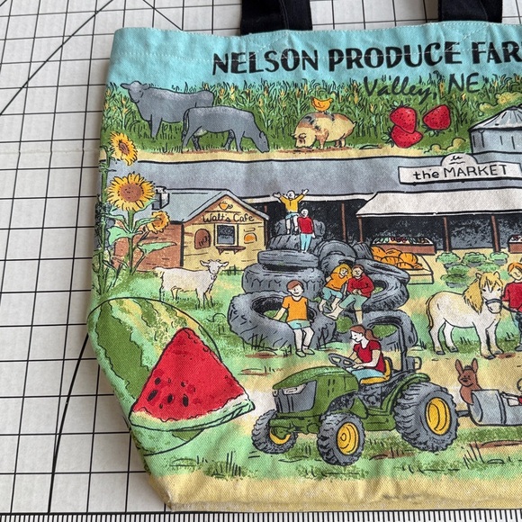 Farmers Market Tote Bag – Nelson Produce Farm – Reusable Cotton Grocery Bag - Picture 6 of 8